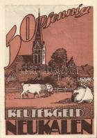 Német Birodalom / Weimari Köztársaság / Neukalen 1922. 10Pf + 25Pf + 50Pf 3 klf db, teljes sor T:I