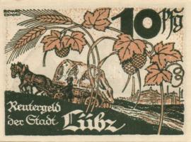 Német Birodalom / Weimari Köztársaság / Lübz 1922. 10Pf + 25Pf + 50Pf 3 klf db, teljes sor T:I