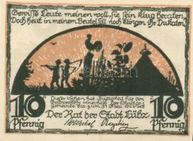 Német Birodalom / Weimari Köztársaság / Lübz 1922. 10Pf + 25Pf + 50Pf 3 klf db, teljes sor T:I