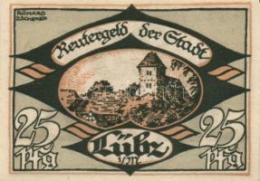 Német Birodalom / Weimari Köztársaság / Lübz 1922. 10Pf + 25Pf + 50Pf 3 klf db, teljes sor T:I