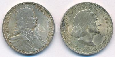 1935. 2P Ag "Rákóczi" + 1936. 2P Ag "Liszt" T:AU patina Adamo P7.2, P7.3