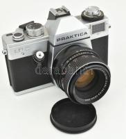 Praktika LB 2 fényképezőgép Zeiss Pancollar 1,8/50 objektívvel, bőr tokkal, jó állapotban