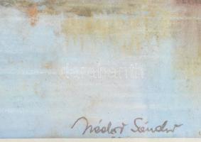 Nádor Sándor (1882 - 1926): Tópart. Pasztell, papír, üvegezett, dekoratív keretben, kissé sérült ker...