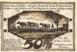 Német Birodalom / Weimari Köztársaság / Hagenow 1922. 10Pf + 25Pf + 50Pf 3 klf db, teljes sor T:I,I-