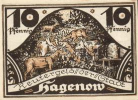 Német Birodalom / Weimari Köztársaság / Hagenow 1922. 10Pf + 25Pf + 50Pf 3 klf db, teljes sor T:I,I-