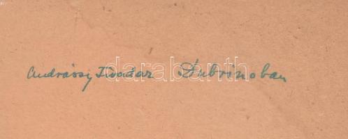 cca 1900 gróf Andrássy Tivadar (1857-1905) országgyűlési képviselő, festő, műgyűjtő, az MTA tagja va...