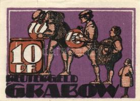 Német Birodalom / Weimari Köztársaság / Grabow 1921. 10Pf + 25Pf + 50Pf 3 klf db, teljes sor T:I,I-