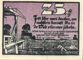 Német Birodalom / Weimari Köztársaság / Grabow 1921. 10Pf + 25Pf + 50Pf 3 klf db, teljes sor T:I,I-