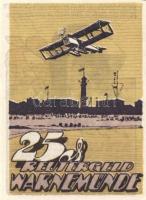 Német Birodalom / Weimari Köztársaság / Warnemünde 1922. 10Pf + 25Pf + 50Pf 3 klf db, teljes sor T:I