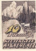Német Birodalom / Weimari Köztársaság / Warnemünde 1922. 10Pf + 25Pf + 50Pf 3 klf db, teljes sor T:I