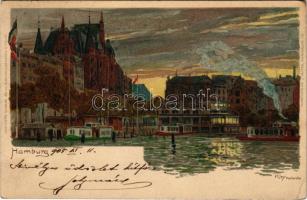 1905 Hamburg. Velten's Künstlerpostkarte No. 185. litho s: Kley