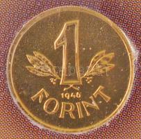 1946. 1Ft Au "Mini veret" (0.5g/0.999) utánveret díszcsomagolásban tanúsítvánnyal T:BU Hun...