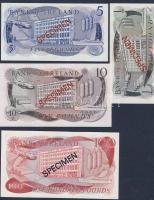 Észak-Írország/Bank od Ireland 1995. 1Ł, 5Ł, 10Ł, 100Ł "Specimen" gyűjtői kiadások! T:I