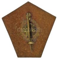 Románia / Székelyudvarhely 1968. "375 - Petru Groza Líceum" zománcozott bronz jelvény (24x...