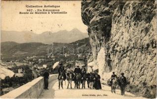1909 Menton, En Excursion Route de Menton a Vintimille