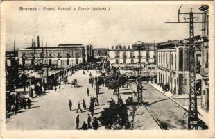 1920 Siracusa, Piazza Pancali e Corso Umberto I / square, street