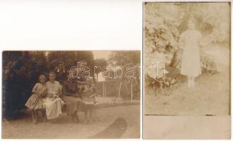 60 db RÉGI magyar fotó képeslap a Pápakovácsi és Zsigerpusztai uradalomról, családi fotók