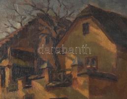 Tibai Takács Jenő (1876-1943) : Tabáni utcarészlet, 1918
olaj, karton,jelzett, 1918, 40,5*48,5 cm K...