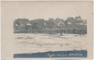 1917 Sellenberk, Sejhabér, Schellenberg, Selimbar (Nagyszeben, Hermannstadt, Sibiu); télen / in winter. photo (EK)