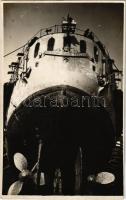 SMS Erzherzog Franz Ferdinand az Osztrák-Magyar Haditengerészet Radetzky-osztályú csatahajó a szárazdokkban / K.u.K. Kriegsmarine / Austro-Hungarian Navy ironclad warship in the drydock. photo