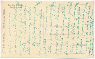 Polyán, Pojana, Poiana Sibiului; Fete / Mädchen / erdélyi folklór / Transylvanian folklore. Fot. Ori...