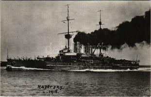 SMS Radetzky az Osztrák-Magyar Haditengerészet Radetzky-osztályú csatahajója / K.u.K. Kriegsmarine / Austro-Hungarian Navy Radetzky-class pre-dreadnought battleship. Foto: Privat-ArchivU. Schreier Berlin