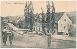 1911 Bázna, Báznafürdő, Felsőbajom, Bad Baassen, Baiumul de Sus; Nemzeti szálloda. Fritz Guggenberger kiadása / Hotel National (r)