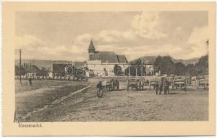 Szerdahely, Miercurea Sibiului, Mercurea, Merkurea, Reussmarkt; tér, templom / square, church