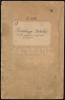 1926-1934 Bánhegyi István m. kir. vasúti és hajózási felügyelő, 1932-től miniszteri osztálytanácsos fizetési könyve, 13 oldalnyi bejegyzéssel, kissé sérült, foltos, kopott borítóval