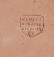 Komlós Kerámia Budapest táncospár. Jelzett: masszába nyomva és címkével is, talpánál kis pattogzássa...