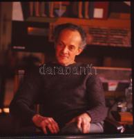 Ács Irén (1924-2015): Híres emberekről készült portrék, 9 db színes diapozitív, 6x6 cm körül