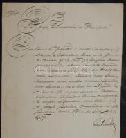 1803 A budai kancellária leirata Körmöcbánya városának József nádor saját kezü aláírásával / Offical...