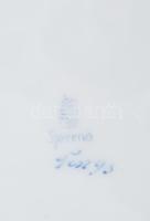 Herend / Óherend virágmintás tányér. Jelzett, kopással, d: 24,5 cm