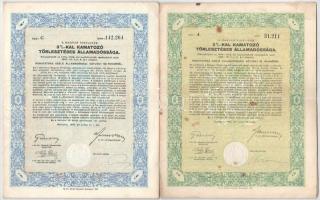 Budapest 1925. "Magyar Királyság 5%-kal kamatozó Járadékkölcsön Államadóssági Kötvénye" 1....