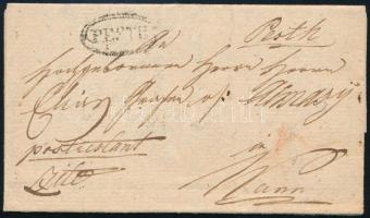 1829 Pest, Almásy grófnőnek címzett, német nyelvű levél