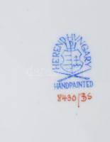 Herend bouquet de saxe (BS) mintás áttört peremű dísztál. Jelzett, hibátlan, d: 22 cm