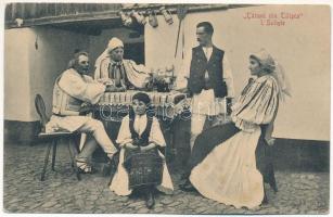 1922 Szelistye, Salistea Sibiului, Saliste; Tarani din Tilisca / Tilicskei parasztok, erdélyi folklór. Nicolae N. Tintea kiadása / Transylvanian folklore (EK)