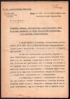 1939 A M. Kir. Földmívelésügyi Miniszter felhívása a gazdasági felügyelőségek számára, az 1939. évi második zsidótörvény földbirtokpolitikai rendelkezéseivel kapcsolatosban, Bizalmas!, 12 p. Az utolsó oldalon gróf Teleki Pál nyomtatott aláírásával.