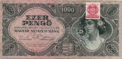 Kis magyar korona, pengő tétel 7db 1920-45-ig, benne egyes példányok erős papírráncokkal, látványos ...