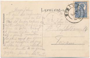 1921 Nagyszeben, Hermannstadt, Sibiu; Café Unicum kávéház, belső biliárdasztalokkal. Jos. Drotleff k...