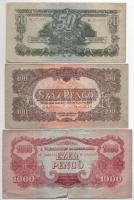 1944. 1P + 2P + 5P (2x) + 10P + 20P + 50P + 100P + 1000P "Vöröshadsereg Parancsnoksága" T:...