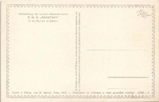 Vernichtung der Lovcen-Batterien durch SMS Radetzky in der Bocche di Cattaro. K.u.K. Kriegsmarine / ...