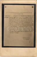 Flottenkommando-Tagsbefehl Nr. 30. vom 17. Dezember 1914. - Anton Haus m.p. K.u.k. Kriegsmarine Admiral / Antos Haus cs. és kir. haditengerészeti admirális napirendje, melyben gratulál az SMS Radetzky tisztjeinek és legénységének a Lovcen-hegyi francia-montenegrói csapatok legyőzéséhez / Admiral Anton Haus's Order of the Day congratulating the officers and crewmembers of S.M.S. Radetzky on their success in silencing the Franco-Montenegrin batteries on Mount Lovcen (fl)