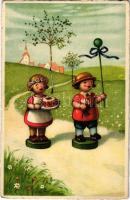 Children art postcard (kis szakadás / small tear)