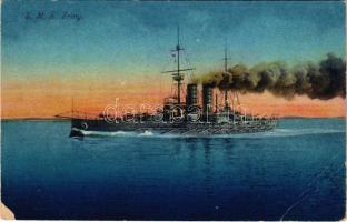 SMS ZRÍNYI az Osztrák-Magyar Haditengerészet Radetzky-osztályú pre-dreadnought csatahajója / K.u.K. Kriegsmarine / SMS Zrínyi Austro-Hungarian Navy Radetzky-class pre-dreadnought battleship. C. Fano Pola 1915/16. 40. (EB)