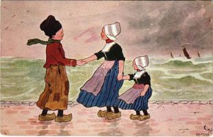 Children art postcard. B.K.W.I. 840-4.