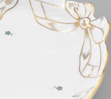 Herendi apróvirág mintás téte á téte készlet, nagy tálcával 30x40 cm. Kézzel festett, jelzett, minim...