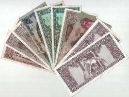 10db-os vegyes, nagyrészt inflációs pengő bankjegy tétel, közte 1945. 50P T:F,VG