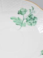 2 db Herendi virág mintás mokkás csésze alj. Kézzel festett, jelzett, minimális kopással d. 11,5 cm