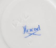 2 db Herendi virág mintás mokkás csésze alj. Kézzel festett, jelzett, minimális kopással d. 11,5 cm